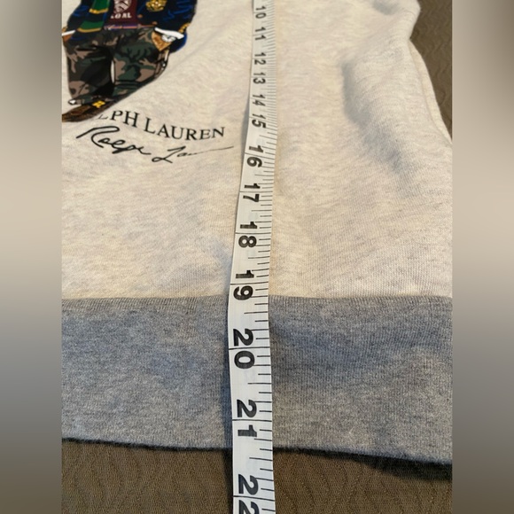 Polo Winter Holiday Bear Ralph Lauren Fleece Hoodie sweatshirt camouflage EUC 🐻 - Picture 9 of 10